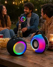 Колонка Bluetooth SY-333 / Акумуляторна колонка з LED підсвічуванням / Акустична колонка переносна - мініатюра 2