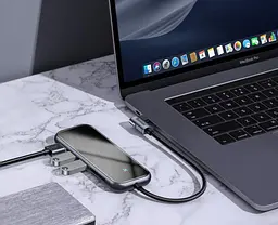 Розгалужувач Baseus Multi-functional Hub (Type-C to 3xUsb3.0+HD4K+SD / TF+PD) CAHub-CZ0G - мініатюра 2