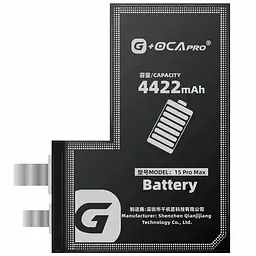 Акумулятор iPhone 15 Pro Max 4422mAh, без контролера, оригінал G+OCA PRo