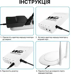 Повербанк для маршрутизатора WGP MINI DC 10400mah 5v 9v 12v 32.56Wh White - мініатюра 8
