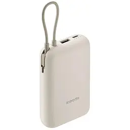 Портативний акумулятор Xiaomi 10000 mAh Integrated Cable (BHR9072GL / P15ZM) tan