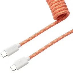 Кабель Keychron USB-A/USB-C USB-C заряджання/синхронізації Keychron, 1.36м, Type-C, Coiled Aviator, оранжевий (CAB14_KEYCHRON) - мініатюра 2