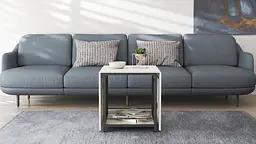 Стіл журнальний трансформер Куб Комбо Ferrum-decor 540x532x500 Чорний метал ДСП Бетон 16 мм (FRD-105155) - мініатюра 12