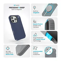 Оригінальний протиударний чохол Speck Presidio2 Grip MagSafe для iPhone 16 Pro (6.3") Soft Lilac 150563-3207 - мініатюра 5
