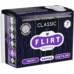Прокладки гігієнічні FANTASY FLIRT 6 крапель classic - soft & dry 7шт