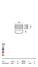 Бра вуличне SEBRA AP LED SMD 15W IP54 DG 3000K(5.1.2) Redo 90038 - мініатюра 3