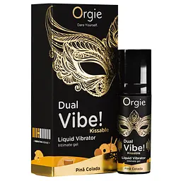 Рідкий вібратор Orgie DUAL VIBE! Піна колада 15 мл