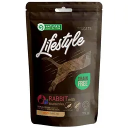 Ласощі для котів Nature's Protection Lifestyle Rabbit with Blueberries м'ясо кролика з чорницею 75 г