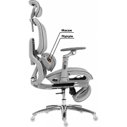 Офісне крісло GT Racer (B-816 White/Gray) - мініатюра 10