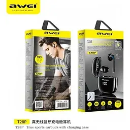 Навушники Awei T28P TWS Bluetooth IPX6 BT5.1, 35/500 mAh 6 Hours 000007206-up - мініатюра 2
