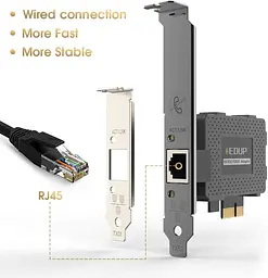 Мережева карта EDUP EP-9602GS гігабітний мережевий адаптер PCI Express PCIe для ПК (19208) - мініатюра 5