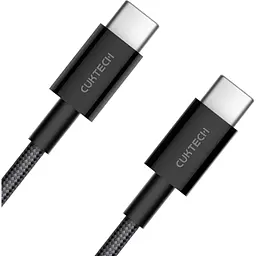 Кабель CUKTECH CTC315P USB-C to USB-C Braided 60W 1.5m Light Grey (CKCTC315PCHG) [171981] - мініатюра 2