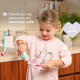 Набір зубних щіток Chicco на присосці, 3-6 років, 2 шт. блакитна з жовтим (12084.11) - мініатюра 2