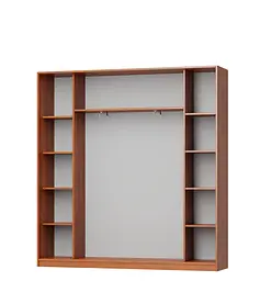 Шафа-купе тридверна MebelStar Комбо AL 2ДСП/Дзеркало 210x45x210 см Аляска білий (MBS-3193) - мініатюра 2