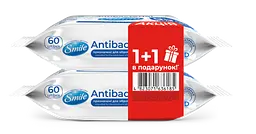 Набір вологі серветки Smile з Д-пантенолом 60+60 шт. - мініатюра 2