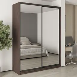 Шафа-купе дводверна MebelStar Уні BG 2 Дзеркала 180x45x240 см Дуб рістрето (MBS-10574)
