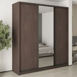 Шафа-купе тридверна MebelStar Комбо BG 2ДСП/Дзеркало 220x45x240 см Дуб рістрето (MBS-9712)