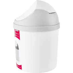 Відро для сміття MBM My Home з кришкою 1.6 л сіре (BIN-10 1.6L GRAY) - мініатюра 3