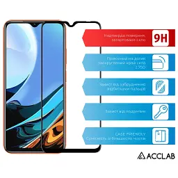 Скло захисне ACCLAB Full Glue Xiaomi Redmi 9T Black (1283126510564) - мініатюра 3