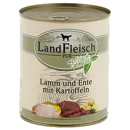 Консерви для собак LandFleisch Adult Dog Lamm und Ente mit Kartoffeln (ягня, качка, картопля) 800 г