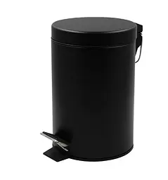 Відро для сміття кругле Zerix Solo-TC0105 Black 5 л чорне (ZX5898) - мініатюра 1