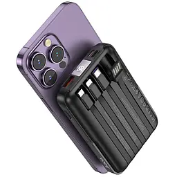 Портативний ЗП Power Bank Hoco J135 Rico 22.5W+PD20W з Бездротовий зарядний пристрій 10000 mAh Black - мініатюра 4