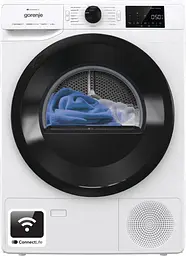 Gorenje Сушильна машина тепловий насос, 9кг, A++, 60см, дисплей, 16 програм, Wi-Fi, білий