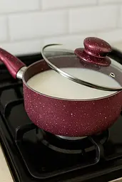 Сотейник з кришкою "Мармурова крихта" 16*9 см - мініатюра 2