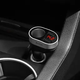 Автомобільний зарядний пристрій із цифровим дисплеєм 2 USB HOCO Z29 Regal - мініатюра 6