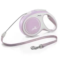 Повідець-рулетка Flexi New Comfort M Cord трос рожевий для собак до 20кг 8м