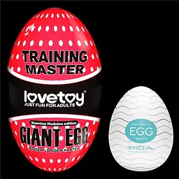 Мастурбатор Traning Master Giant Egg Masturbator Red - мініатюра 3