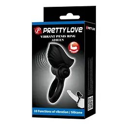 Ерекційне кільце Pretty Love Adrien 9 см (чорний) - мініатюра 21