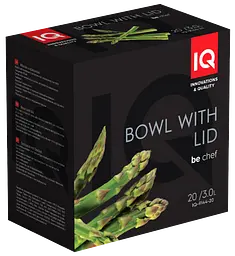 Миска IQ Be Chef 20 см 3.0 л з кришкою срібляста (IQ-9144-20) - мініатюра 6