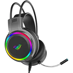 Навушники Aula S608 Wired Gaming Headset 3.5mm*2 + USB Black (6948391235509) - мініатюра 3