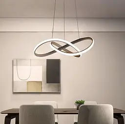 Підвісна LED люстра в чорному корпусі 100х52 см | Line F | Арт. SG12-1000 BK