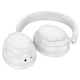 Накладні навушники Hoco W53 Tone, BT headphones, BT5.4, 400mAh, 46h, Type-C, AUX, white - мініатюра 2