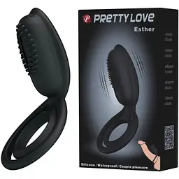 Кільце ерекційне серії Pretty Love Esther BI-026218, Чорний - мініатюра 2