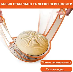 Силіконова стрічка-підкладка (килимок-слінг) для випікання хліба, тіста або кексів у духовці та аерогрилі (3 штуки в комплекті), Kitchen Master Помаранчевий 87925 - мініатюра 3