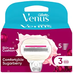 Змінні картриджі для гоління Gillette Venus Pro Comfortglide Sugarberry Scented жіночі 3 шт. - мініатюра 2