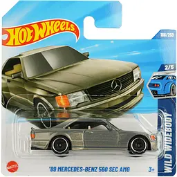 Базова машинка Hot Wheels Wild Widebody 89 Mercedes-Benz 560 SEC AMG сіра (5785) JBB11-N521 