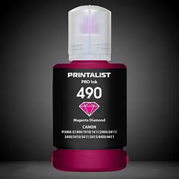 Чорнило PRINTALIST GI-490 для Canon G1400/G2400/G3400 140г Magenta водорозчинне (PL490M) - мініатюра 6