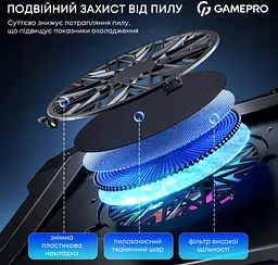 Охолоджувальна підставка для ноутбука до 19 дюймів GamePro GPCP-950 1xfans - мініатюра 9