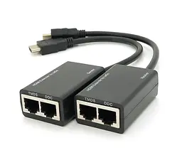Удлинитель HDMI сигнала пассивный через 2 витых пары CAT-5e/6e Voltronic YTSEP 30m - мініатюра 1