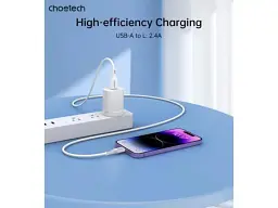 Кабель Lightning Choetech USB 2.0 AM to Lightning 1.0m 2.4A white (XAL-0003-WH-V2) - мініатюра 8