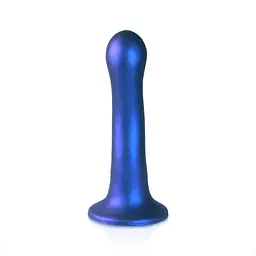 Фалоімітатор Ouch! Curvy G-Spot Dildo 7'' 18 cm (синій) - мініатюра 10