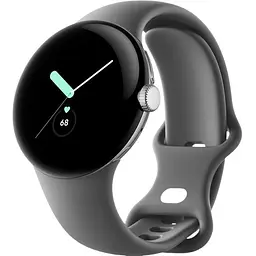 Смарт-годинник Google Pixel Watch Polished Silver Case/Charcoal Active Band