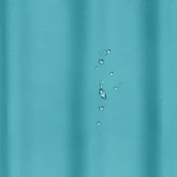 Шторка для душу та ванної Cosas з кільцями 180х180 wave, небесний (ShowerCurtains_24Wave_DUK_180x180_Hook) - мініатюра 4