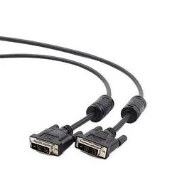 Кабель DVI-D(M) - DVI-D(M), 5 м, чорний, Viewcon, 24/24 (VC-DVI-104-5M)
