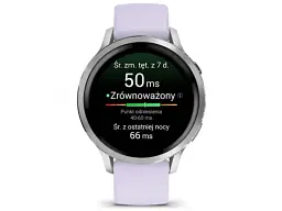 Смарт-годинник Garmin Venu 4 41 mm Silver with Periwinkle Silicone Band (010-03013-01) - мініатюра 3