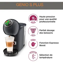 Кавоварка Krups Dolce Gusto Genio S Plus капсульна 0.8 л темно-сіра (KP340B10) - мініатюра 6
